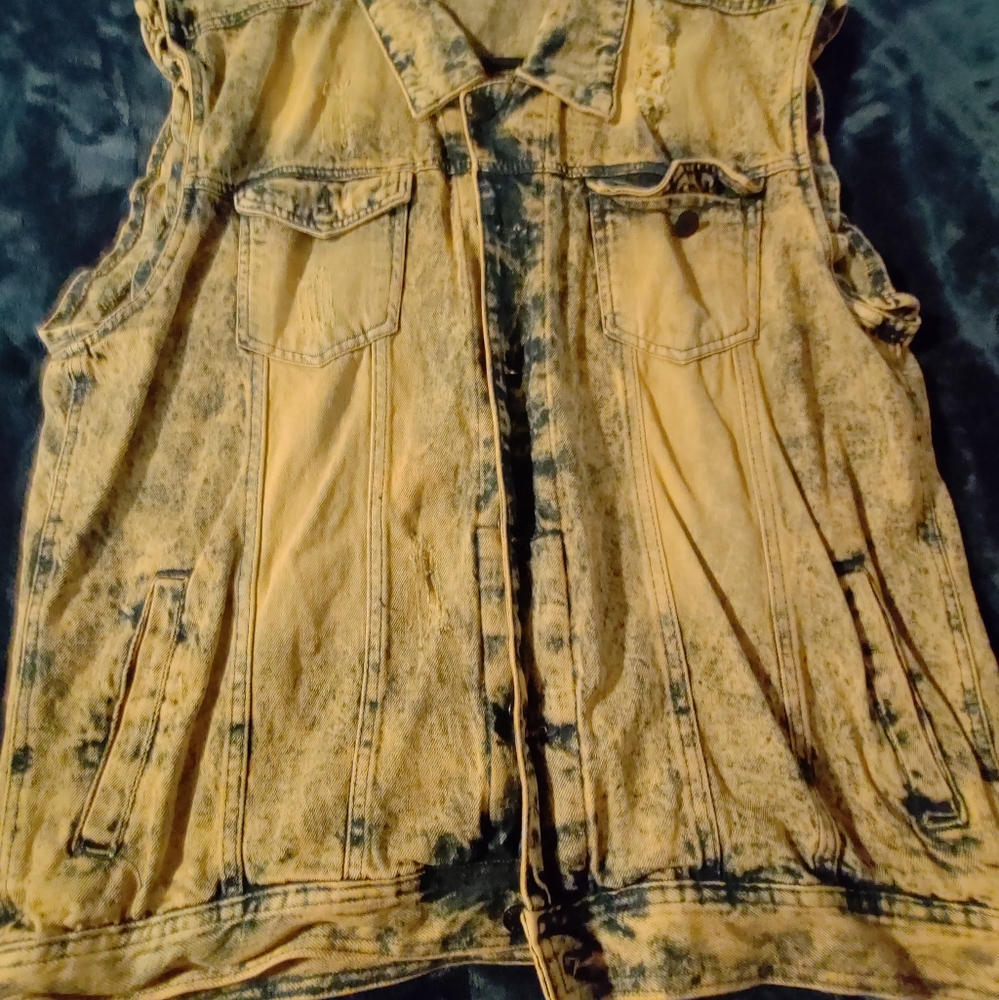 Zegendary Status Rustic Blue Jean Vest Size 3X